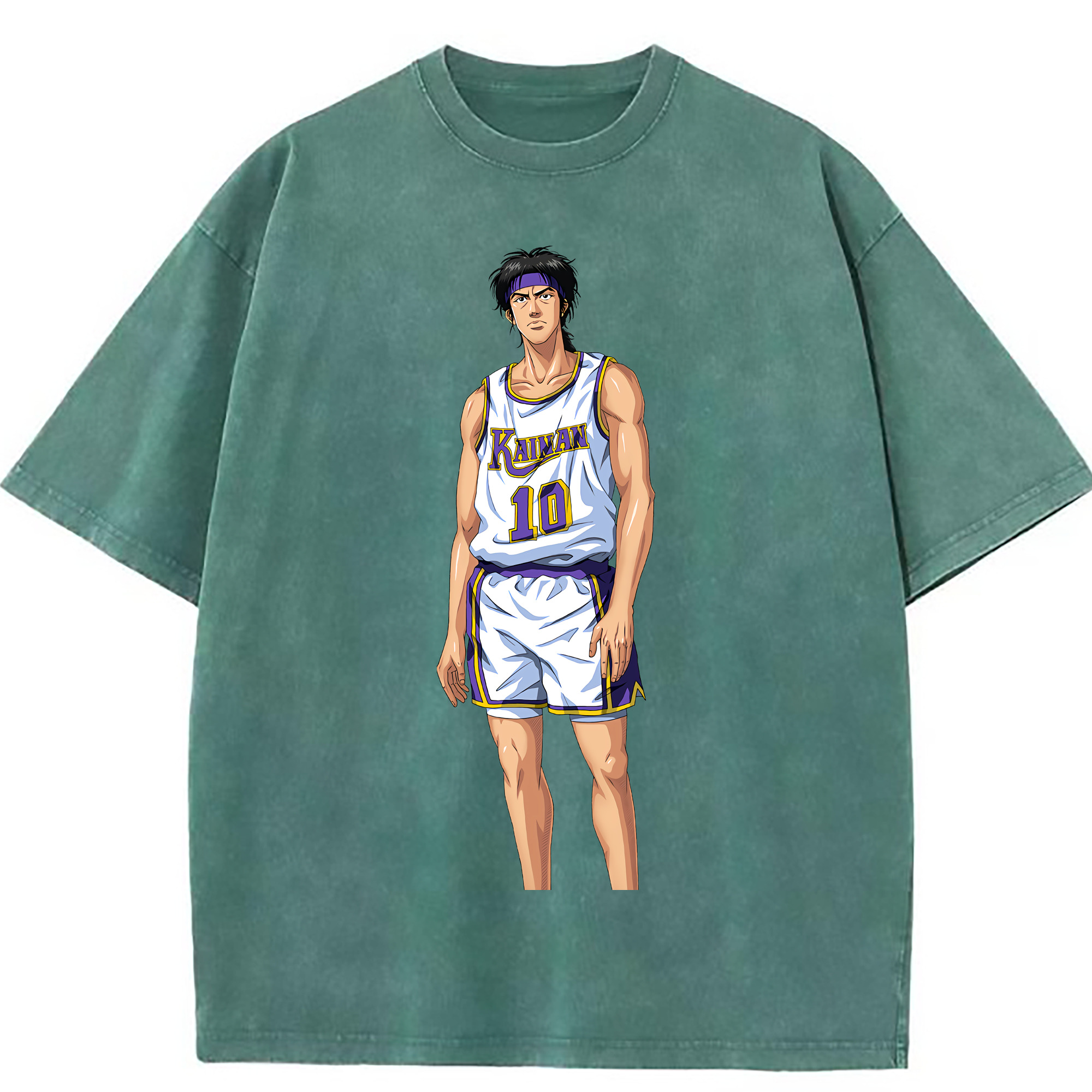 （画像用） SLAM DUNK／スラムダンク 綿100% ヴィンテージ風 半袖Tシャツ（フロントプリント）